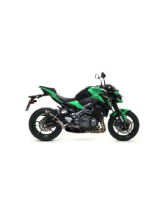 Silencieux d'échappement ARROW GP2 en inox noir avec embout inox - homologué CE - KAWASAKI