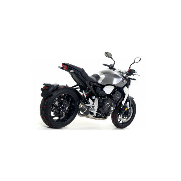 Silencieux d'échappement ARROW GP2 en inox noir avec embout inox - homologué CE - HONDA CB 1000 R 2018-2024