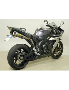 Paire de silencieux ARROW Thunder en aluminium avec embout inox - homologuée CE - YAMAHA YZF R1 2004-2006 2