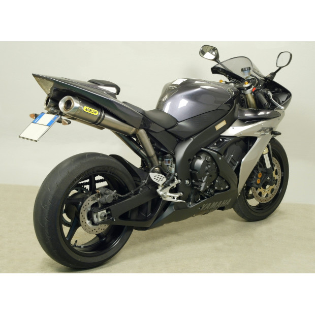 Paire de silencieux ARROW Thunder en aluminium avec embout inox - homologuée CE - YAMAHA YZF R1 2004-2006