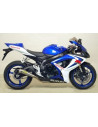 Silencieux ARROW Street Thunder en aluminium noir avec embout inox - homologué CE - SUZUKI GSX-R 600 IE - GSX-R 750 IE 2006-2007