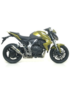 Silencieux d'échappement ARROW Street Thunder en aluminium noir avec embout carbone - homologué CE - HONDA CB 1000 R 2008-2017