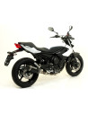 Silencieux ARROW Street Thunder en aluminium noir avec embout carbone - homologué CE - YAMAHA XJ6 / XJ6 DIVERSION 2009-2015