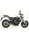Silencieux ARROW Street Thunder en aluminium noir avec embout inox - homologué CE - YAMAHA XJ6 / XJ6 DIVERSION 2009-2015
