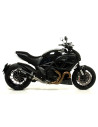 Silencieux d'échappement ARROW Race-Tech en aluminium noir avec embout carbone - homologué CE - DUCATI