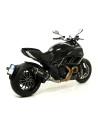 Silencieux d'échappement ARROW Race-Tech en aluminium noir avec embout carbone - homologué CE - DUCATI