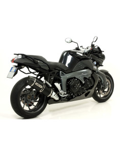 Silencieux ARROW Maxi Race-Tech en alu noir avec embout carbone - homologué CE - BMW K 1300 R 2009-2016 - K 1300 S 2012-2016 2