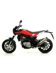 Silencieux d'échappement ARROW Works en titane avec embout carbone - homologué CE - HUSQVARNA NUDA 900 / NUDA 900 R 2012-2013