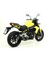 Silencieux d'échappement ARROW Race-Tech en aluminium noir avec embout carbone - homologué CE - KAWASAKI (réf. 71794AKN)