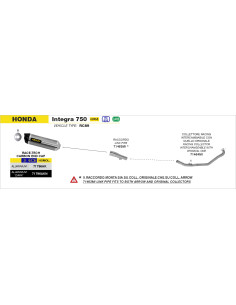 Silencieux d'échappement ARROW Race-Tech en aluminium avec embout carbone - homologué CE - HONDA