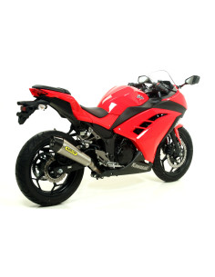 Silencieux ARROW X-Kone en inox avec embout carbone - homologué CE - KAWASAKI NINJA 300 - NINJA 250 2013-2016 - Z 300 2015-2016 2
