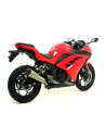 Silencieux ARROW X-Kone en inox avec embout carbone - homologué CE - KAWASAKI NINJA 300 - NINJA 250 2013-2016 - Z 300 2015-2016
