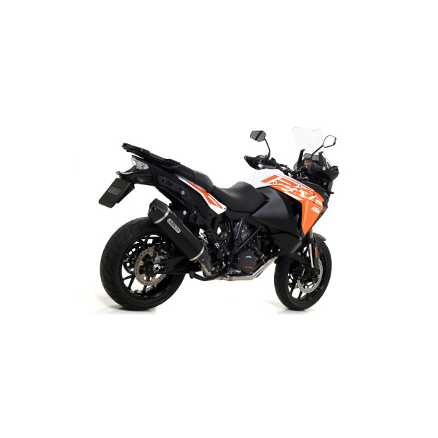 Silencieux d'échappement ARROW Maxi Race-Tech en aluminium avec embout carbone - homologué CE - KTM