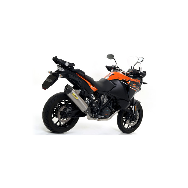 Silencieux d'échappement ARROW Maxi Race-Tech en titane avec embout carbone - homologué CE - KTM