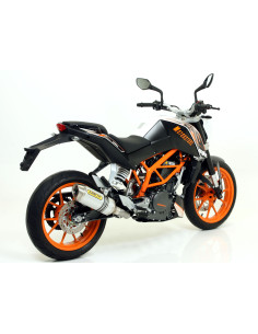 Silencieux ARROW Thunder en aluminium avec embout inox - homologué CE - KTM DUKE 390 2013-2016 - RC 125 - RC 390 2015-2016 2