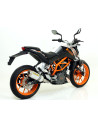 Silencieux ARROW Thunder en aluminium noir avec embout inox - homologué CE - KTM DUKE 390 2013-2016 - RC 125 - RC 390 2015-2016