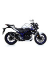 Silencieux d'échappement ARROW Street Thunder en aluminium noir avec embout carbone - homologué CE - YAMAHA