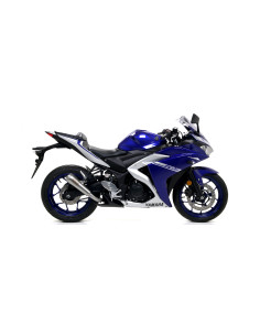 Silencieux ARROW Pro-Race en nichrome - homologué CE - YAMAHA YZF R3 2015-2024 - YZF R25 2015-2016 - MT-03 2016-2019