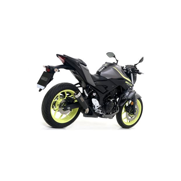 Silencieux d'échappement ARROW Pro-Race en nichrome noir - homologué CE - YAMAHA