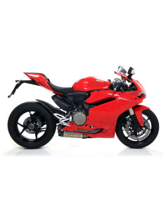 Paire de silencieux ARROW Works en titane avec embout carbone - homologuée CE - DUCATI 1299 PANIGALE 2015-2016