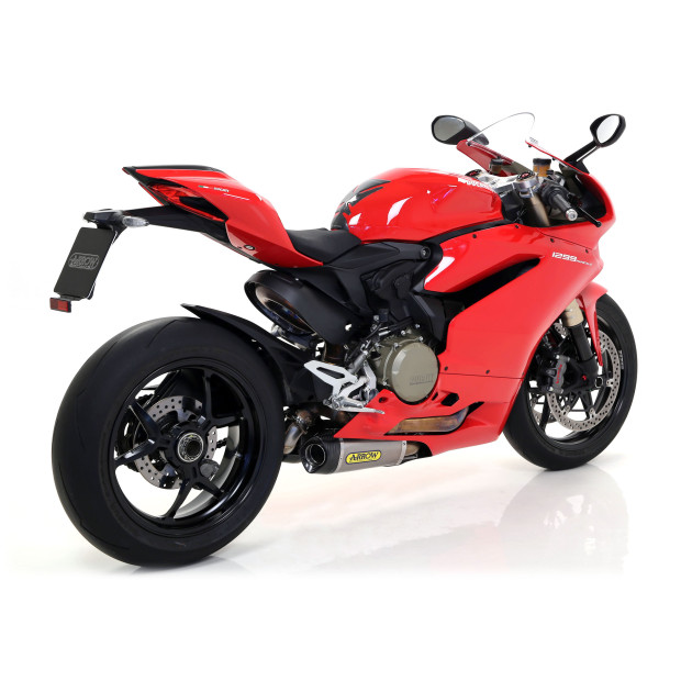 Paire de silencieux ARROW Works en titane avec embout carbone - homologuée CE - DUCATI 1299 PANIGALE 2015-2016