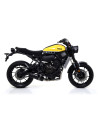 Silencieux d'échappement ARROW Jet-Race nichrome en inox noir avec embout carbone - homologué CE - YAMAHA