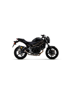 Silencieux d'échappement ARROW Race-Tech en aluminium noir avec embout carbone - homologué CE - SUZUKI SV 650 2016-2024