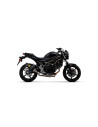 Silencieux d'échappement ARROW Race-Tech en aluminium noir avec embout carbone - homologué CE - SUZUKI SV 650 2016-2024