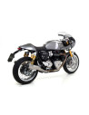 Paire de silencieux ARROW Pro-Racing nichrome en inox avec embout carbone - homologuée CE - TRIUMPH