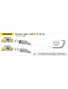 Paire de silencieux ARROW Pro-Racing nichrome en inox avec embout carbone - homologuée CE - TRIUMPH
