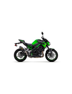 Silencieux d'échappement ARROW Race-Tech en aluminium noir avec embout carbone - homologué CE - KAWASAKI (réf. 71856AKN)