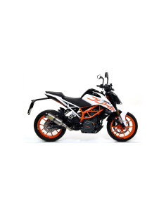 Silencieux ARROW Thunder en titane avec embout carbone - homologué CE - KTM RC 390 - DUKE 125 - DUKE 390 - RC 125 2017-2020