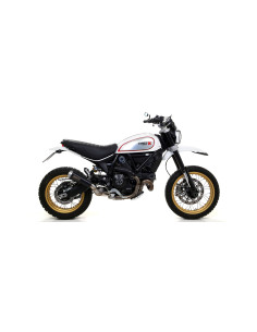 Silencieux d'échappement ARROW Pro-Race en nichrome noir - homologué CE - DUCATI SCRAMBLER 800 DESERT SLED 2017-2020