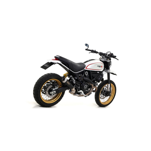 Silencieux d'échappement ARROW Pro-Race en nichrome noir - homologué CE - DUCATI SCRAMBLER 800 DESERT SLED 2017-2020