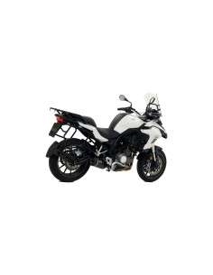Silencieux d'échappement ARROW Race-Tech en aluminium noir avec embout carbone - homologué CE - BENELLI TRK 502 2017-2020 2