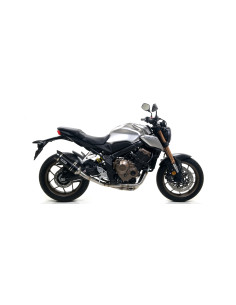 Silencieux d'échappement ARROW Thunder en aluminium noir avec embout inox - homologué CE - HONDA CB 650 R - CBR 650 R 2019-2023