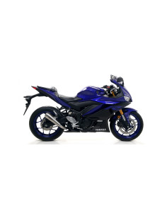 Silencieux d'échappement ARROW Pro-Race en nichrome noir - homologué CE - YAMAHA YZF R3 2019-2020