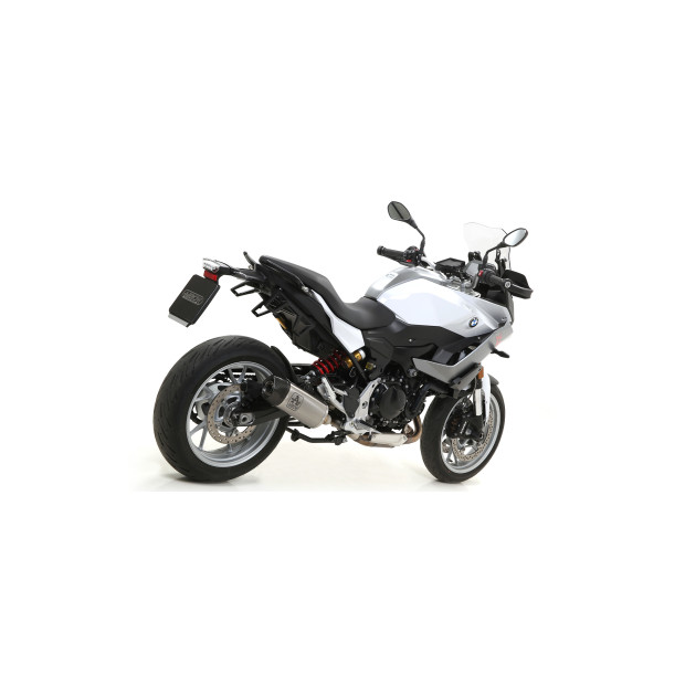 Silencieux d'échappement ARROW Indy Race en aluminium avec embout carbone - homologué CE - BMW F 900 R / F 900 XR 2020-2024