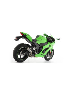Silencieux d'échappement ARROW Pro-Race avec raccord en titane en nichrome noir - homologué CE - KAWASAKI 2