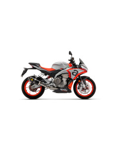 Silencieux ARROW Indy Race en aluminium noir avec embout carbone - homologué CE - APRILIA RS 660 2020-2024 - TUONO 660 2021-2024