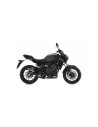 Silencieux d'échappement ARROW Thunder en aluminium noir avec embout carbone - homologué CE - YAMAHA MT-07 2021-2024
