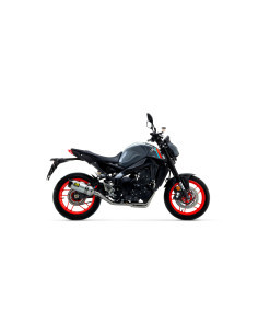 Silencieux d'échappement ARROW Thunder en aluminium noir avec embout carbone - homologué CE - YAMAHA MT-09 2021-2023 2