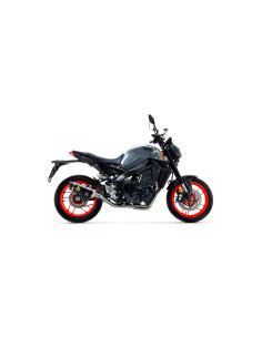 Silencieux ARROW Thunder en aluminium noir avec embout carbone - homologué CE - YAMAHA TRACER 9 GT - TRACER 9 2021-2024