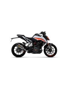 Silencieux ARROW Indy Race en aluminium noir avec embout carbone - homologué CE - KTM DUKE 125 - DUKE 390 2021-2023