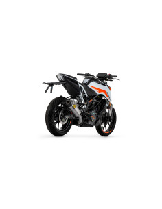 Silencieux ARROW Indy Race en aluminium noir avec embout carbone - homologué CE - KTM DUKE 125 - DUKE 390 2021-2023 2