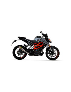Silencieux d'échappement ARROW GP2 en inox noir avec embout inox - homologué CE - KTM DUKE 125 - DUKE 390 2021-2023