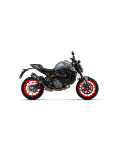 Silencieux d'échappement ARROW Indy Race en aluminium noir avec embout carbone - homologué CE - DUCATI MONSTER 937 2021-2024