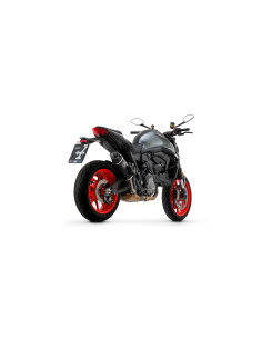 Silencieux d'échappement ARROW Indy Race en aluminium noir avec embout carbone - homologué CE - DUCATI MONSTER 937 2021-2024 2