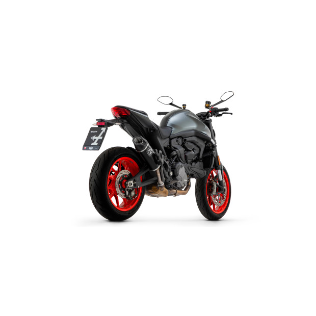Silencieux d'échappement ARROW Indy Race en aluminium noir avec embout carbone - homologué CE - DUCATI MONSTER 937 2021-2024