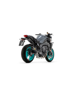 Silencieux d'échappement ARROW Indy Race en aluminium noir avec embout carbone - homologué CE - YAMAHA MT-10 2022-2024 2